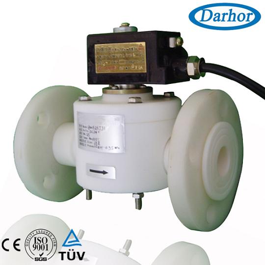 DHF-P PTFE flange anti-corrosive solenoid valve