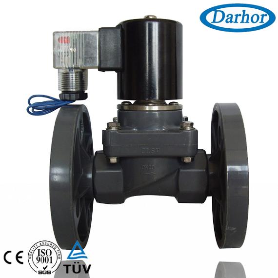 DHF-P-F PVC flange anti-corrosive solenoid valve